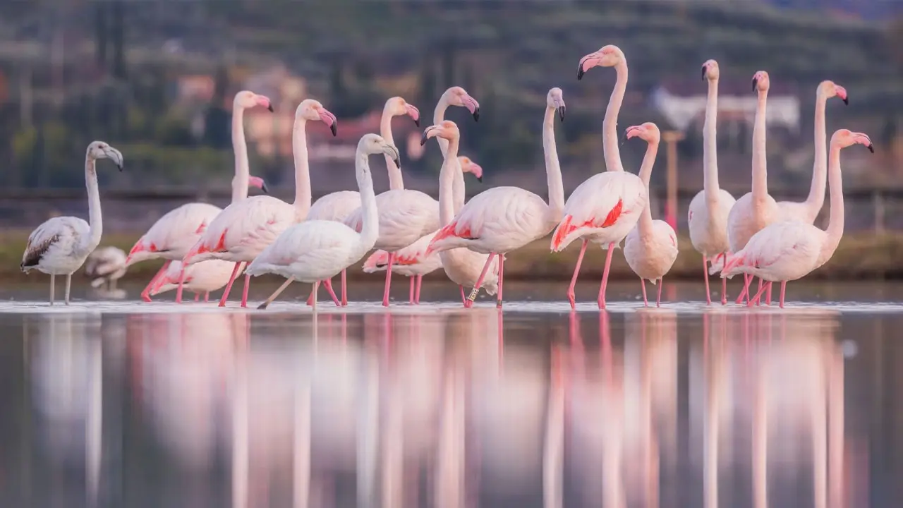 Greater Flamingos : అరుదైన అతిథులు.. ఫ్లెమింగో పక్షులు వచ్చేశాయ్