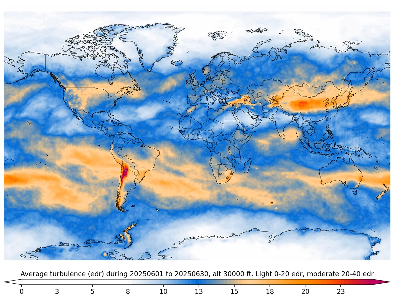 2025లో ప్రపంచంలో అత్యంత వాయుకల్లోలం ఉన్న విమాన మార్గాల మ్యాప్ మరియు విమాన చిత్రం