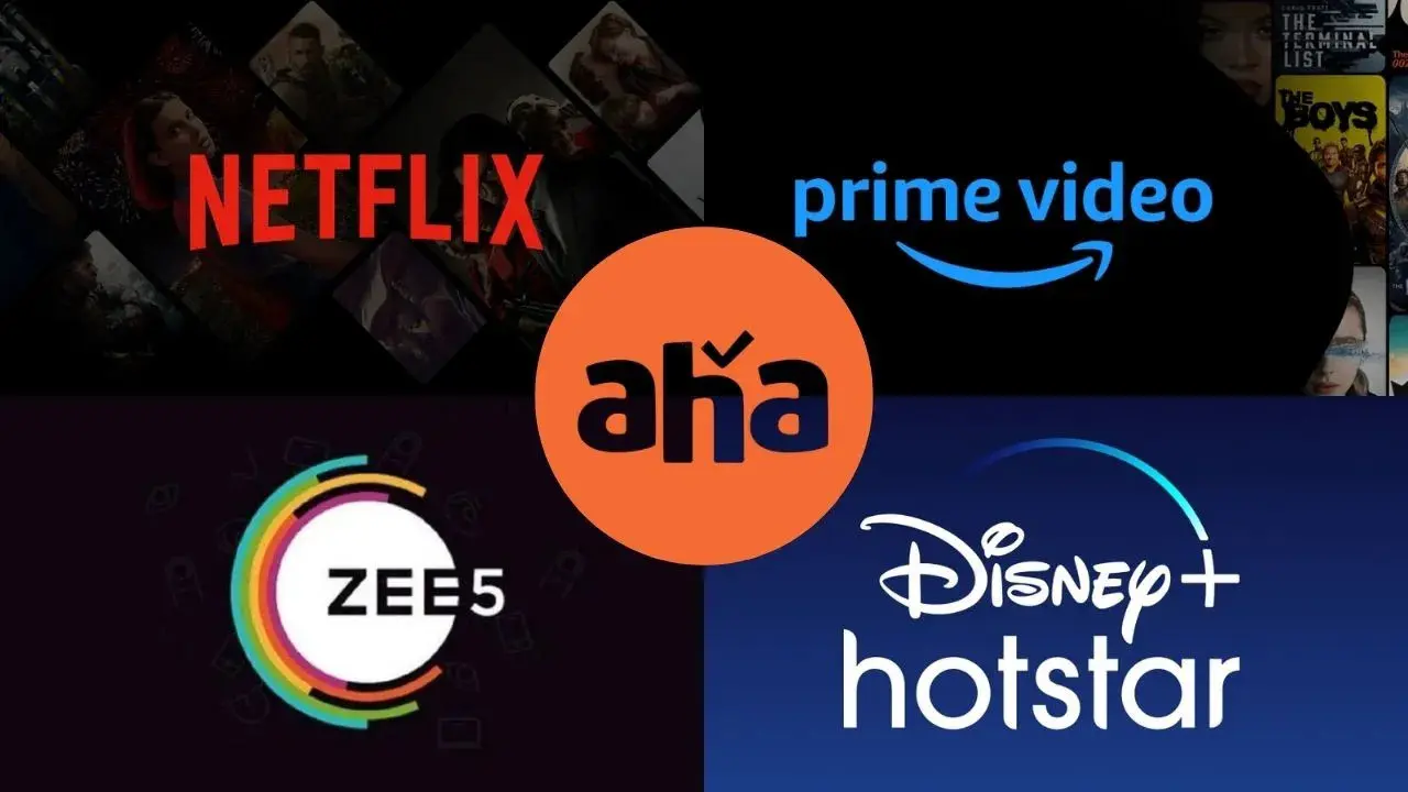 Netflix Prime Video Aha Zee5 Disney Hotstar OTT platforms India Telugu users