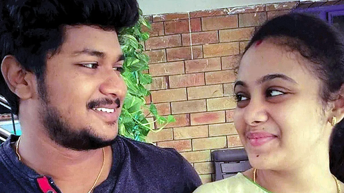 Pranay and Amrutha seen smiling together in a photo taken before the Miryalguda honour killing case