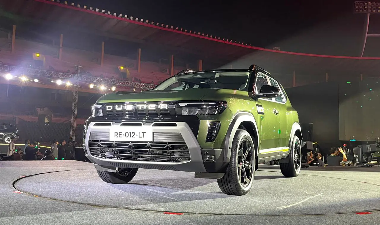 2026 Renault Duster unveiled in India at launch event with LED headlights and bold grille