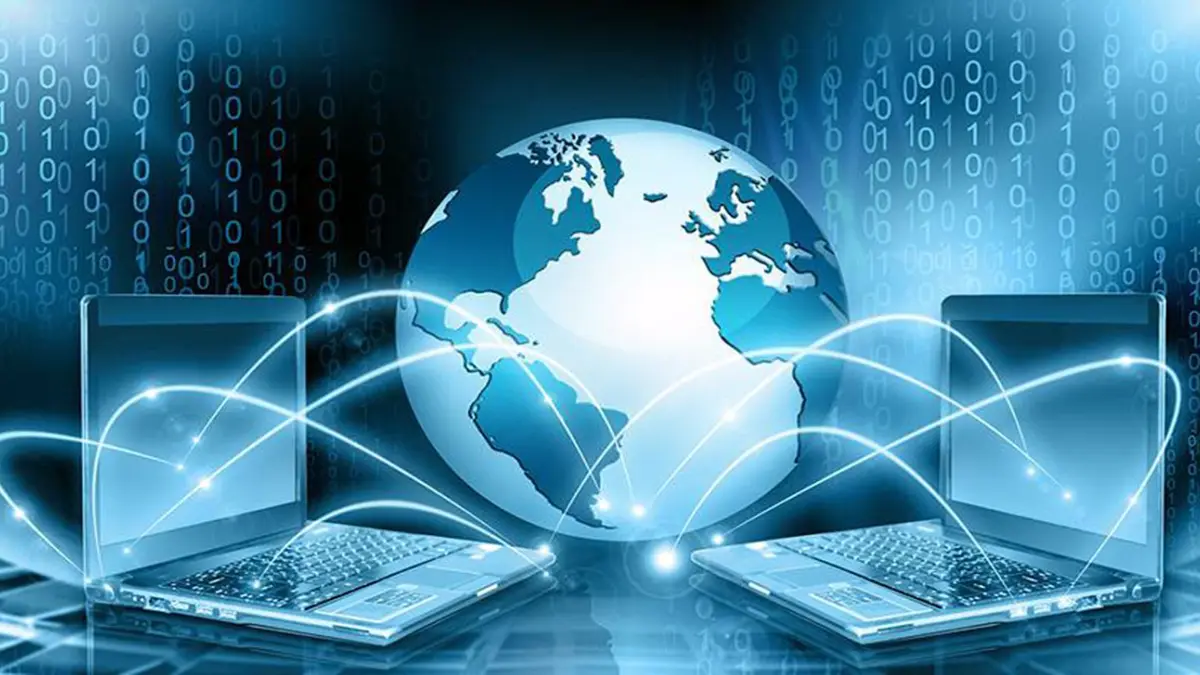 Global digital network connecting computers symbolising IT and software services growth under India–EU free trade agreement