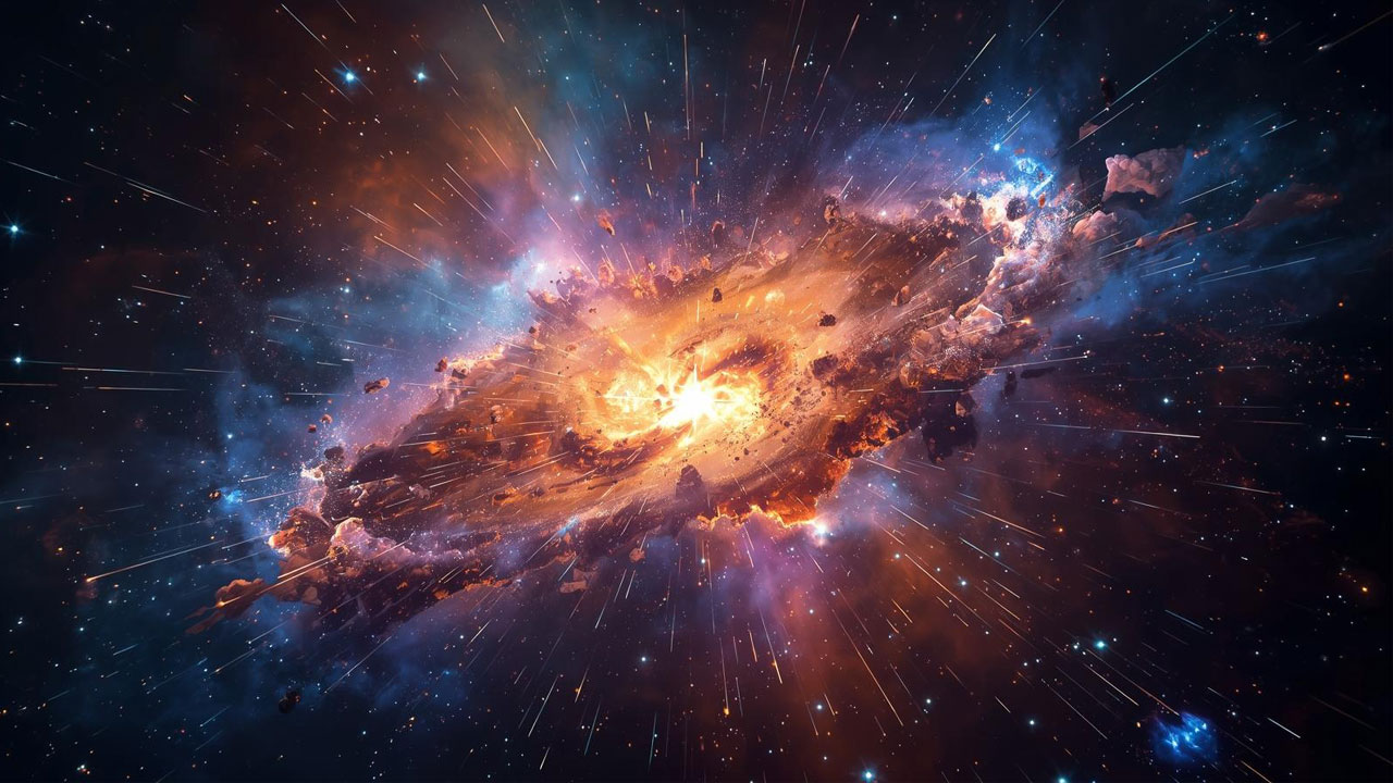 ai creation of A massive supernova explosion