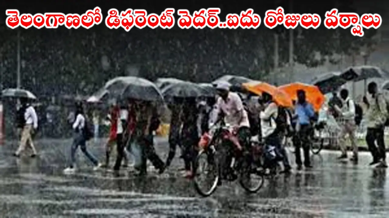Telangana Weather Forecast : తెలంగాణలో డిఫరెంట్ వెదర్..ఐదు రోజులు వర్షాలు