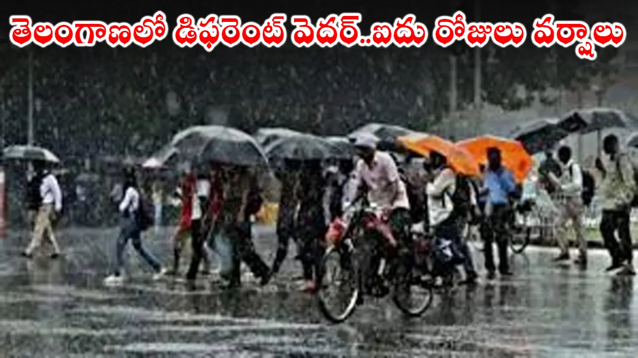 Telangana Weather Forecast : తెలంగాణలో డిఫరెంట్ వెదర్..ఐదు రోజులు వర్షాలు