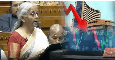 Budget effect on stock market| బడ్జెట్ ఎఫెక్ట్ …కుప్పకూలిన స్టాక్ మార్కెట్లు