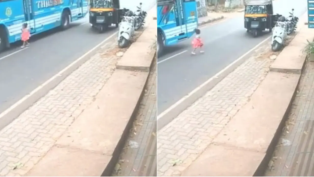Kozhikode Viral Video : రెప్పపాటులో మృత్యువును తప్పించుకున్న చిన్నారి.. వీడియో వైరల్