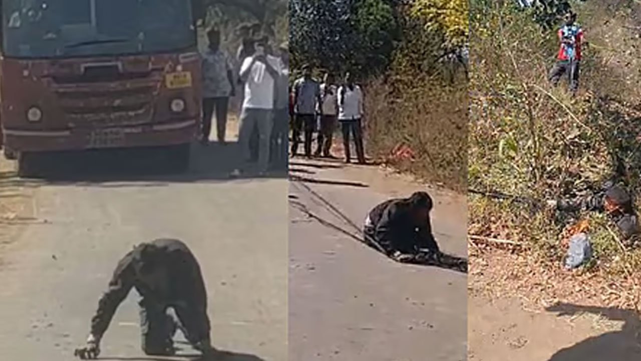 Man behaves like dog in maharashtra