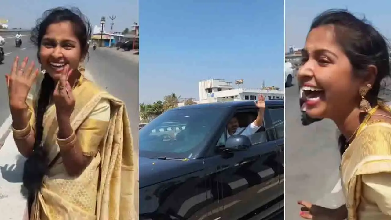 TVK Vijay | ఫ్యాన్ గ‌ర్ల్ మూమెంట్‌.. విజ‌య్‌ని చూసిన ఆనందంలో గంతులేసిన యువ‌తి.. Video