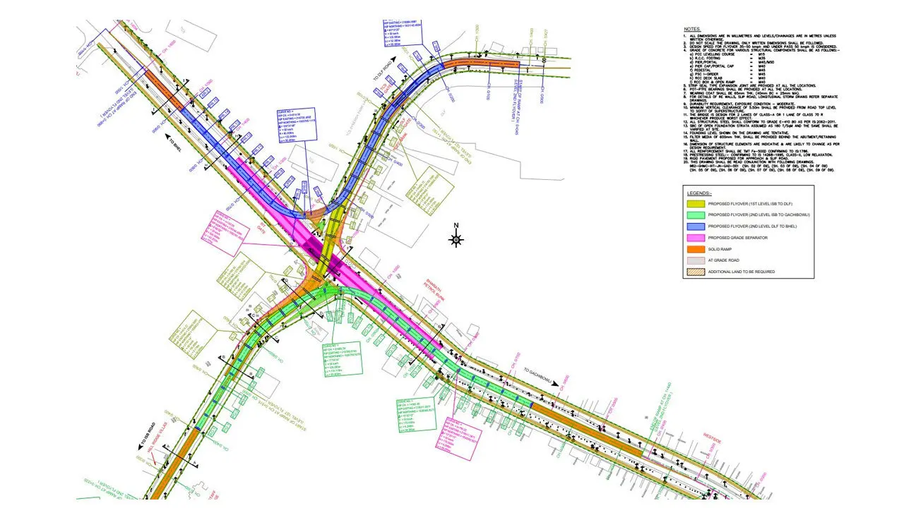 multi-level flyovers Hyderabad IT corridor