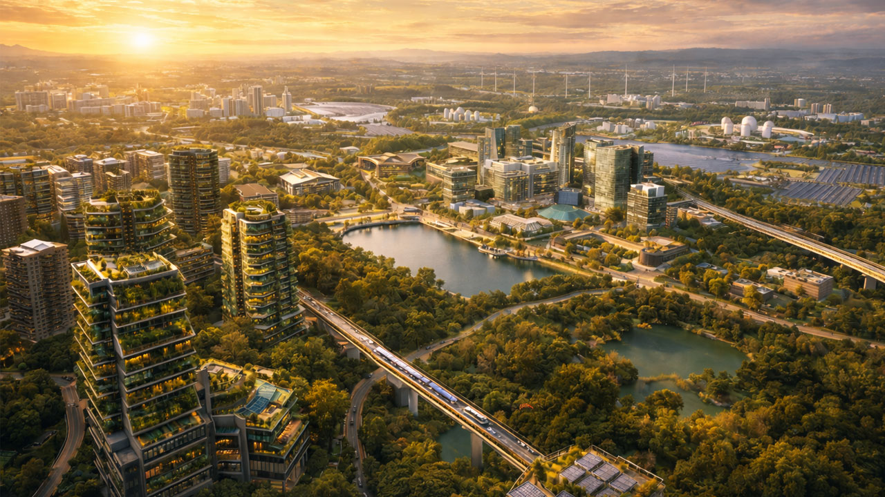 future city land pooling expansion ai created image