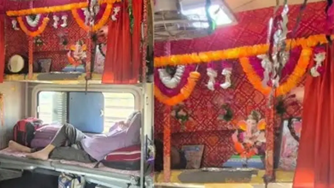 Lord Ganesh | ట్రైన్‌లో గ‌ణేషుడికీ ఓ బెర్త్‌.. ఉద‌యం, సాయంత్రం పూజ‌లు