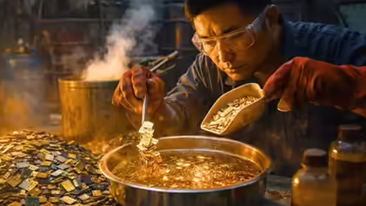 china old man turns old sim card into gold