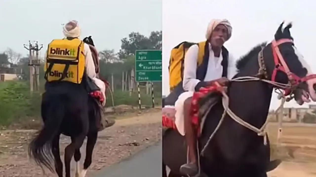 Delivery On Horse : గుర్రంపై ఆన్ లైన్ డెలివరీ.. వైరల్ వీడియో!