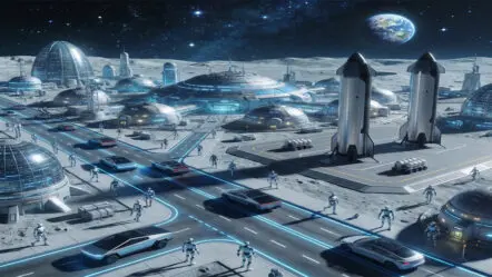 Self Growing City On The Moon | చంద‌మామ‌పై న‌గ‌రం నిర్మిస్తే ఇలా ఉంటుంది.. వీడియో