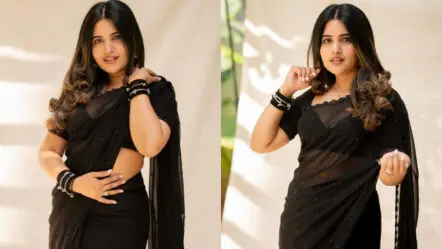Anchor Sravanthi | సెగలు రేపుతున్న యాంకర్ స్రవంతి అందాలు.. నల్ల చీరలో అమ్మడిని చూస్తే ఫ్యూజులు ఔట్!
