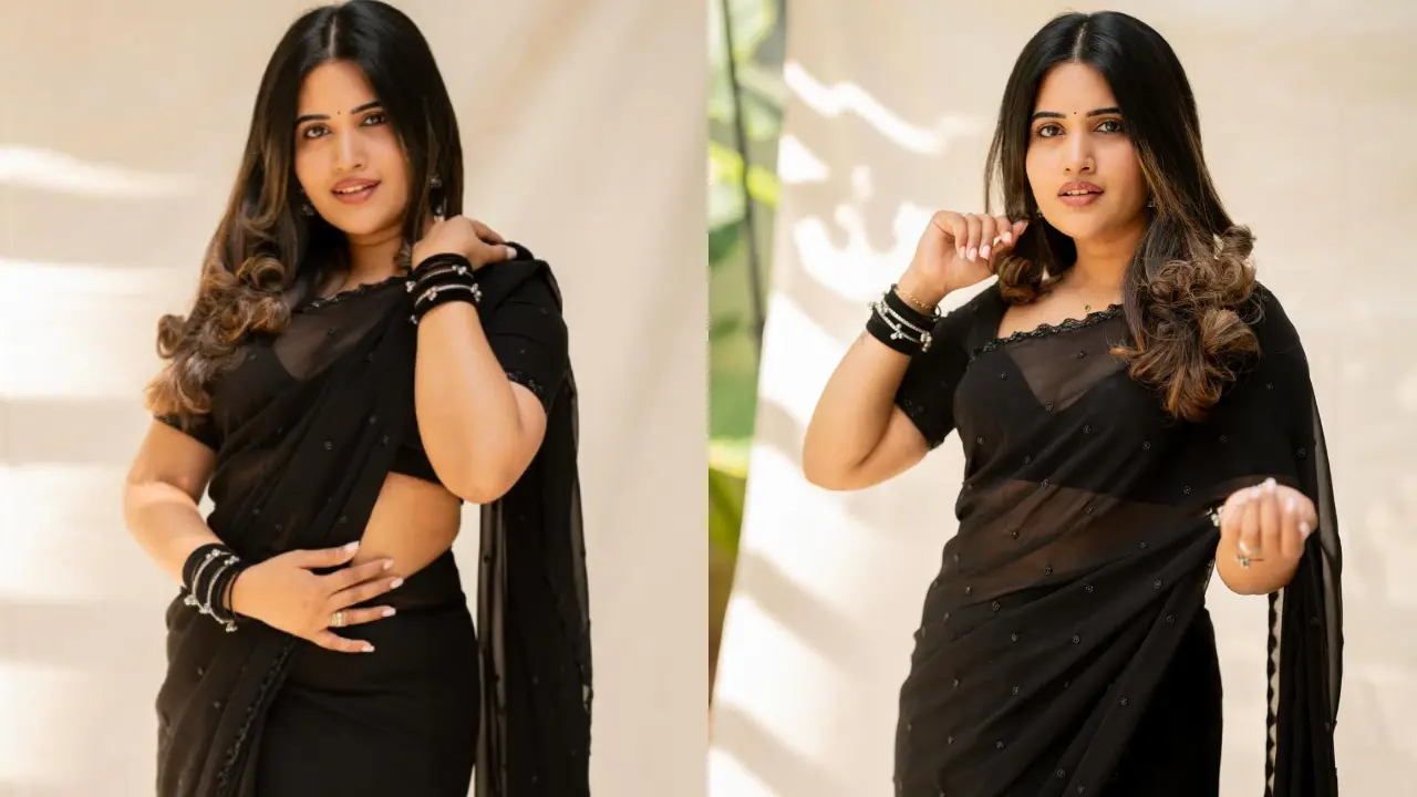 Anchor Sravanthi | సెగలు రేపుతున్న యాంకర్ స్రవంతి అందాలు.. నల్ల చీరలో అమ్మడిని చూస్తే ఫ్యూజులు ఔట్!
