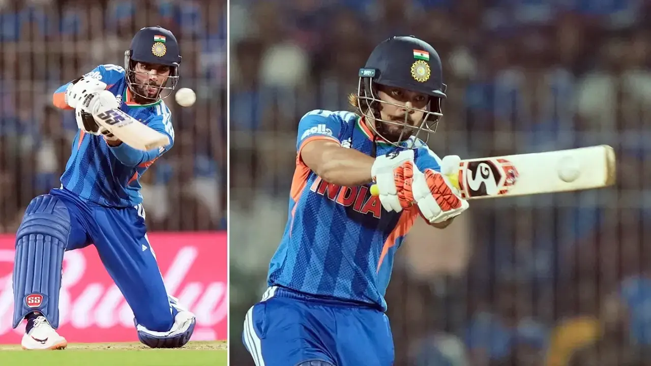 Ishan Kishan and Tilak Varma attacking shots during India vs Zimbabwe T20 World Cup 2026