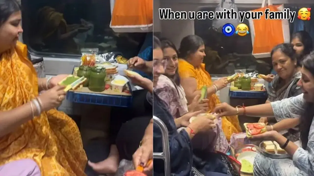 Sandwich | రైల్లో శాండ్‌విచ్ ప్రిపేర్ చేసిన ఫ్యామిలీ.. నెట్టింట విప‌రీతంగా చ‌ర్చ‌