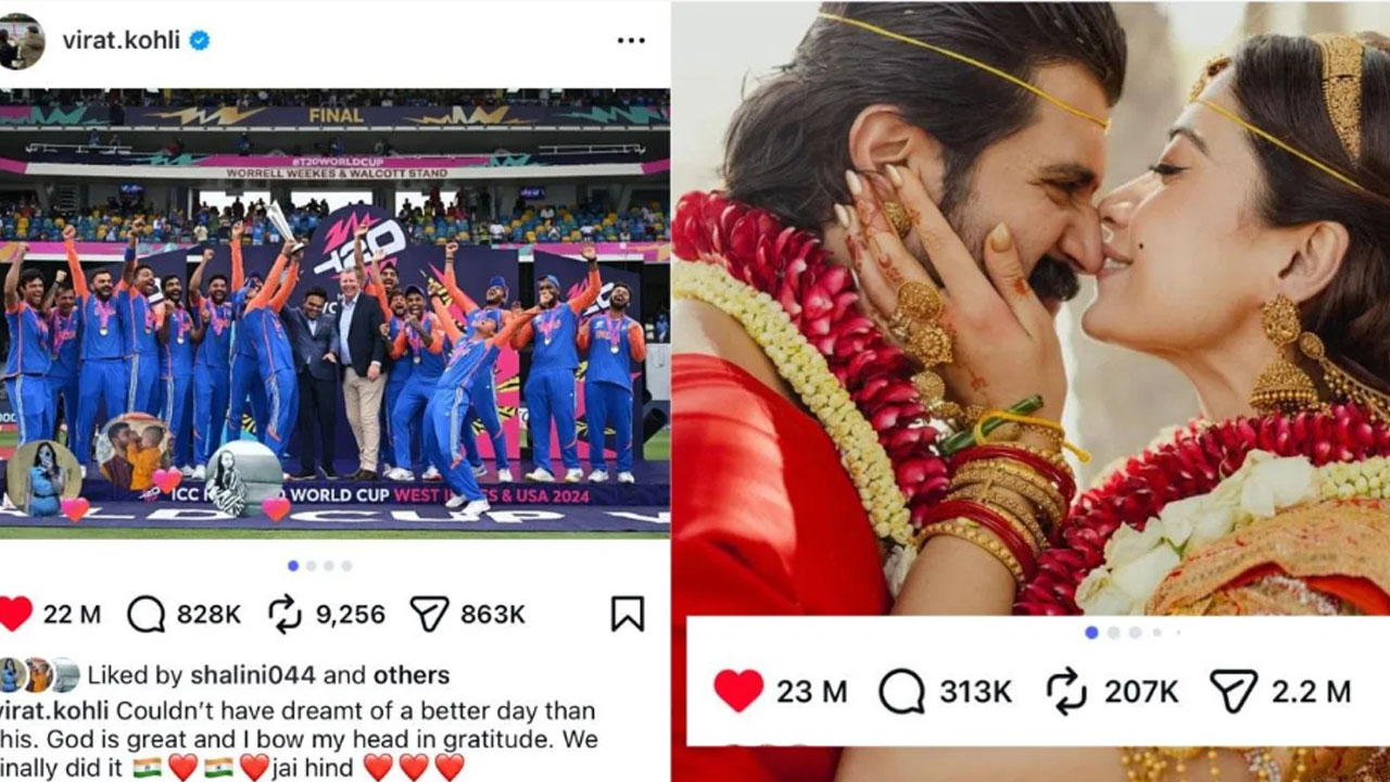 Virosh | విజ‌య్-ర‌ష్మిక‌ పెళ్లి పోస్ట్ రికార్డు బ్రేక్.. విరాట్ కోహ్లీ ఇన్‌స్టా మార్క్ దాటేసిన క్యూట్ క‌పుల్‌