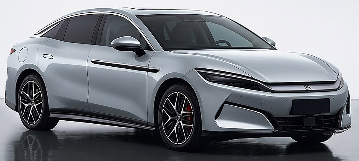 BYD Han L electric sedan with super e-platform and ultra fast charging capability