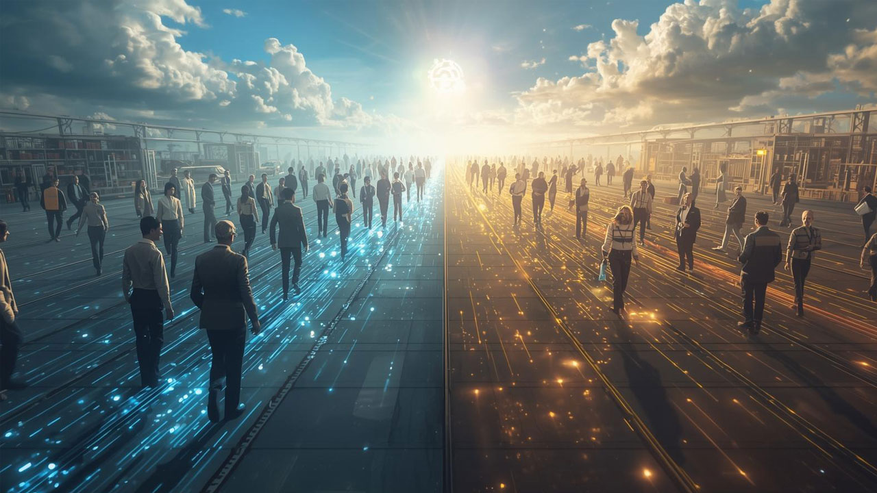 ai-job-crisis-fears-exaggerated image created with AI help