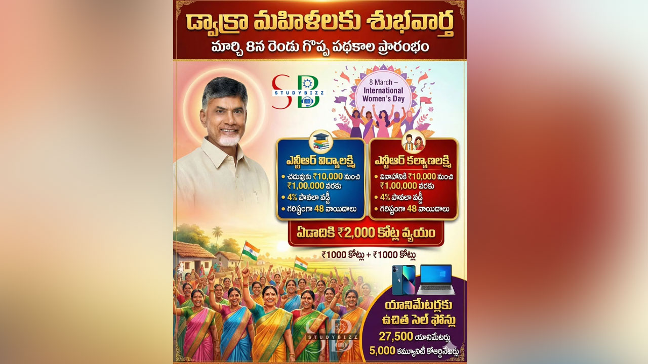 ఏపీలో మహిళా దినోత్సవ కానుకగా కొత్త పథకాలు..వారే అర్హులు!