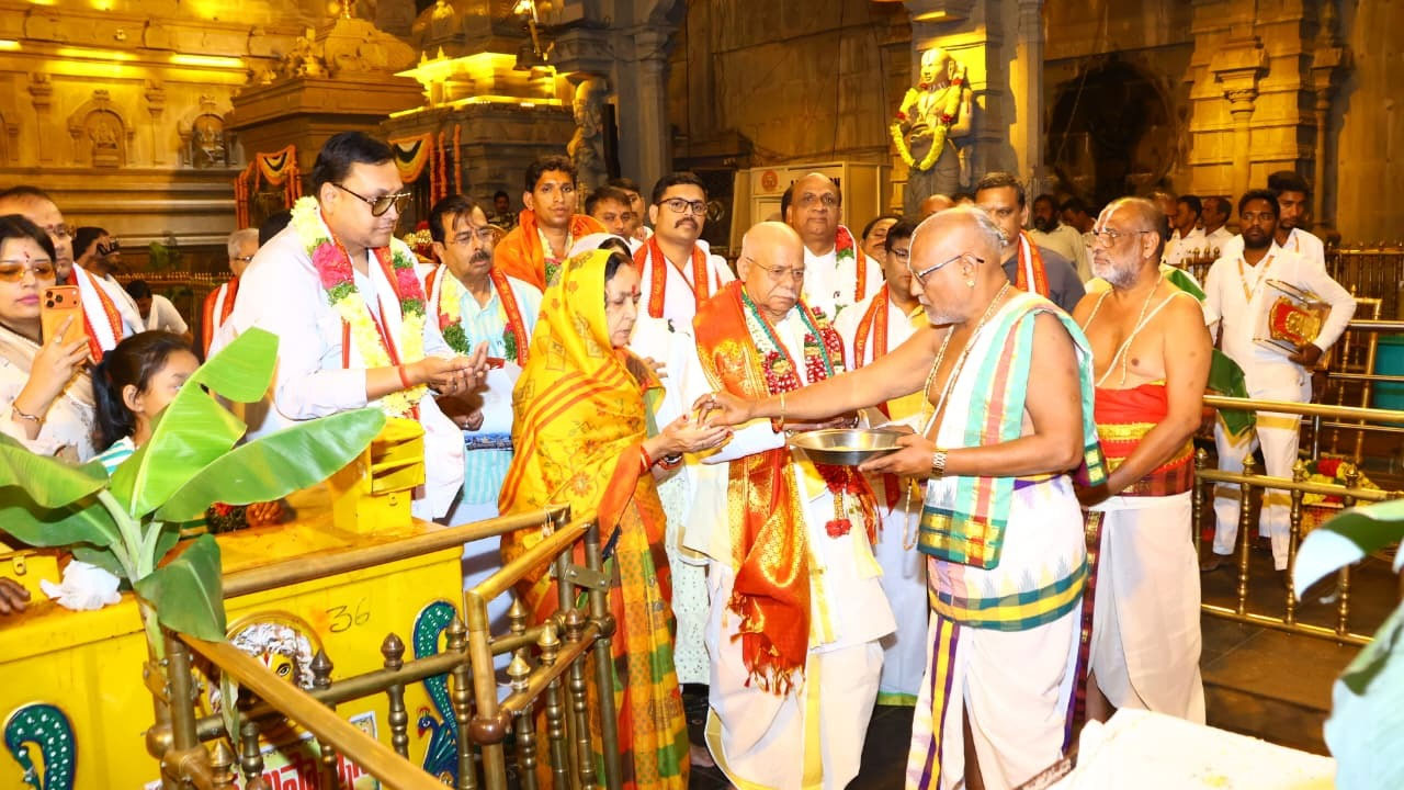 Shiv Pratap Shukla Yadadri temple visit,