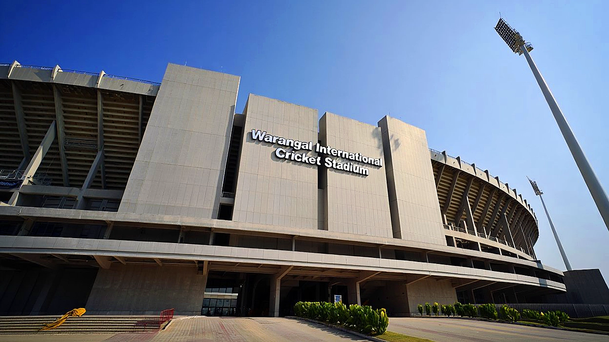Warangal International Cricket Stadium exterior view concept design Telangana sports infrastructure