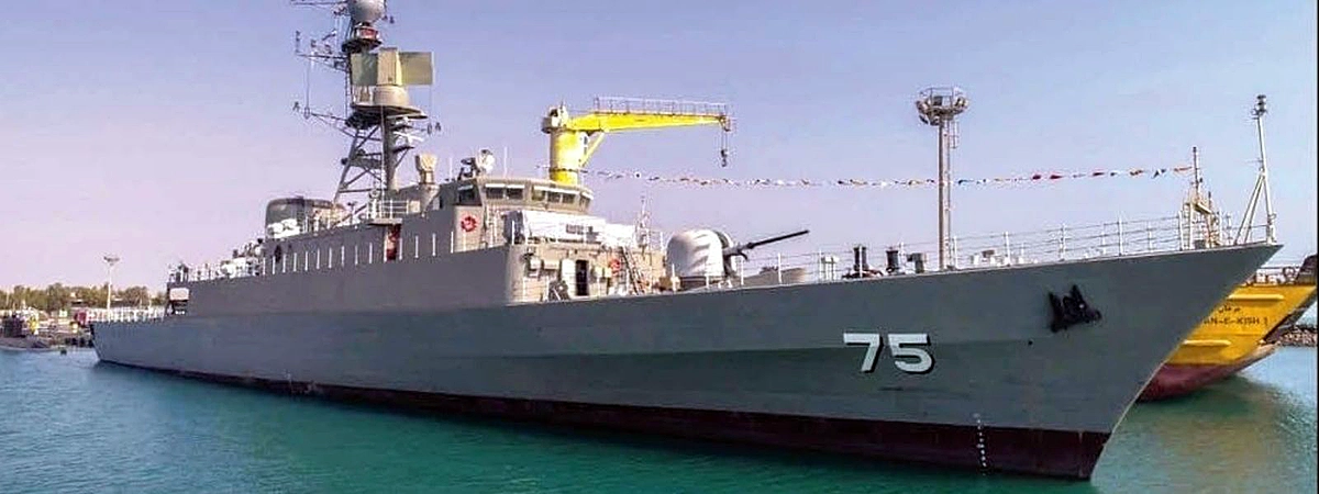 Iranian warship IRIS Dena frigate that participated in MILAN 2026 naval exercise in India