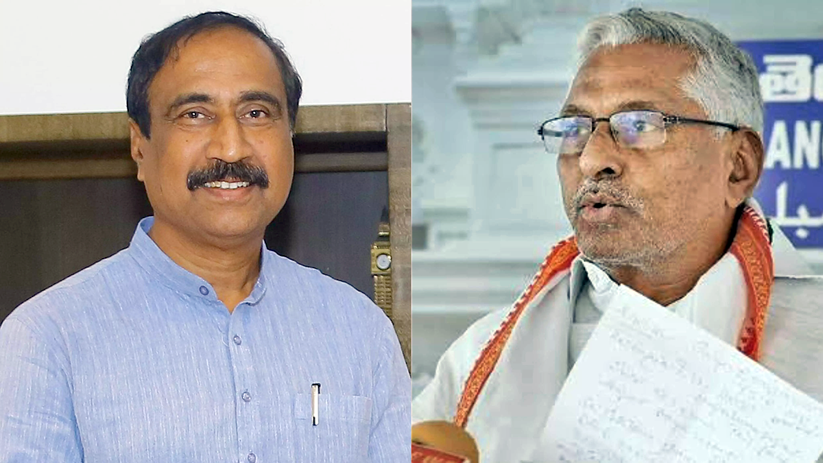 Congress MLA Sanjay Kumar and senior leader Jeevan Reddy amid political differences in Jagityal politics