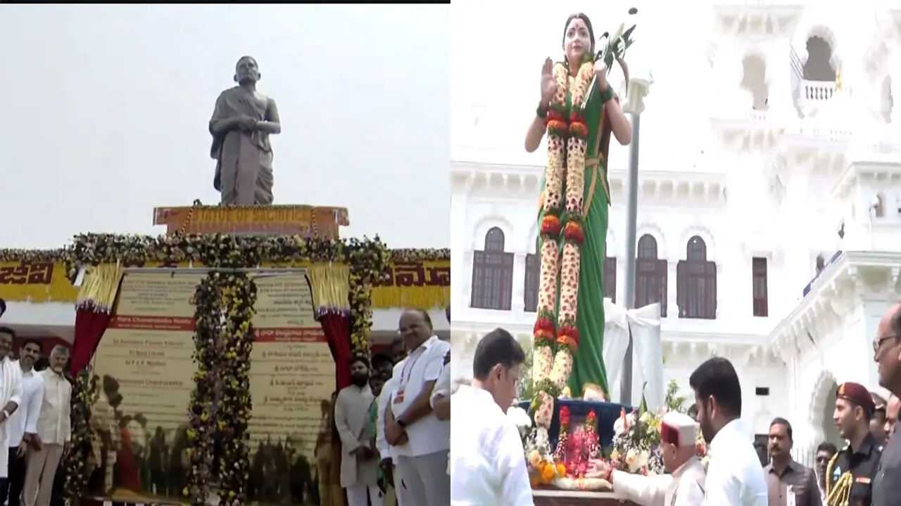 Telangana Thalli | ఇటు తెలంగాణ తల్లి విగ్రహావిష్కరణ..అటు పొట్టి శ్రీరాములు విగ్రహావిష్కరణ