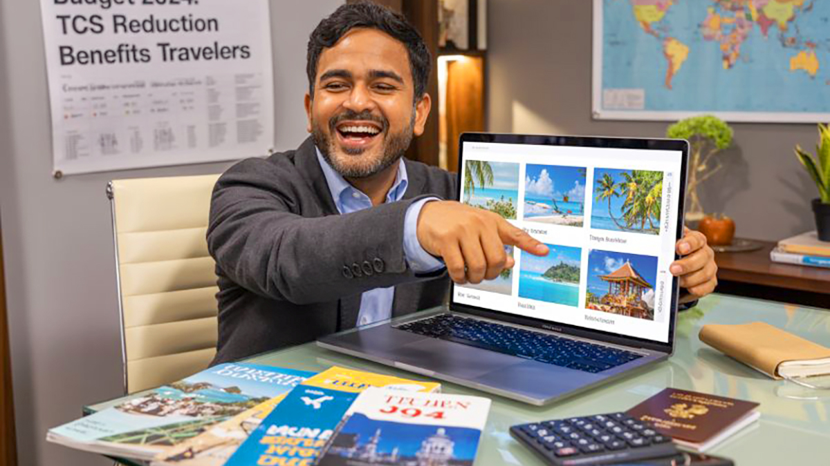 విదేశీ ప్రయాణాల కోసం ప్లాన్ చేస్తున్న వ్యక్తి, TCS తగ్గింపు ప్రభావం