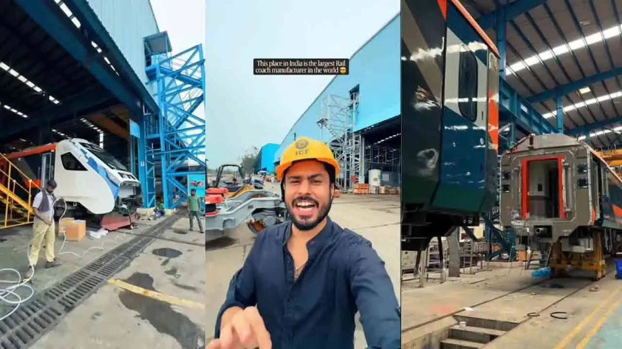 Vande Bharat Manufacturing Video | వందేభారత్ ఎక్స్‌ప్రెస్‌ ఎలా తయారు చేస్తారో తెలుసా! వైరల్ వీడియో చూసేయండి!