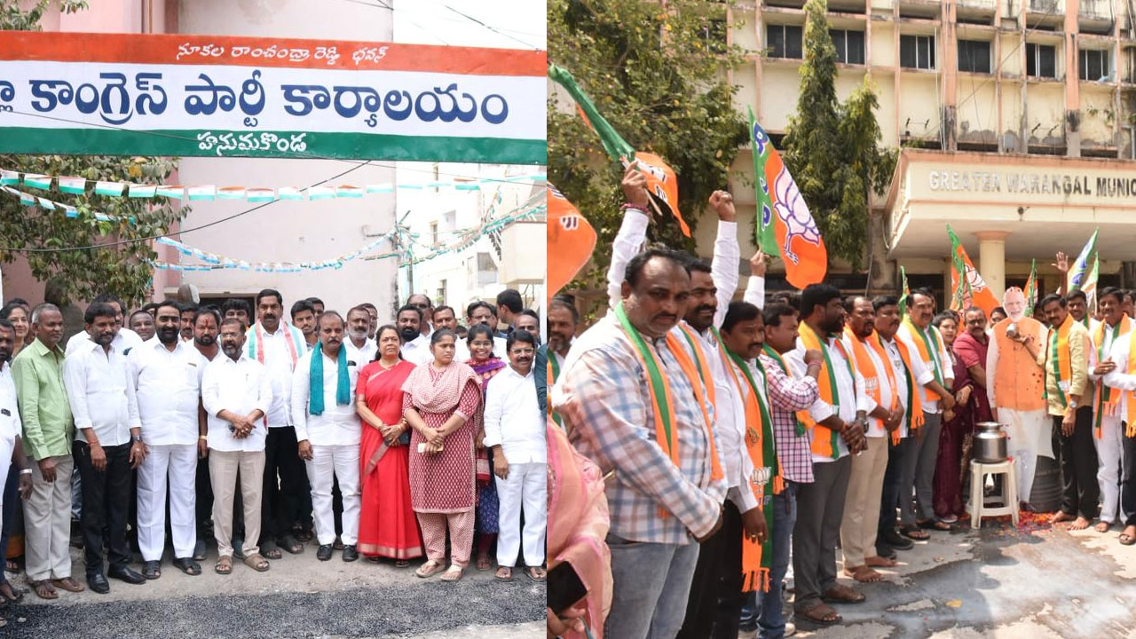 warangal underground project credit war bjp congress