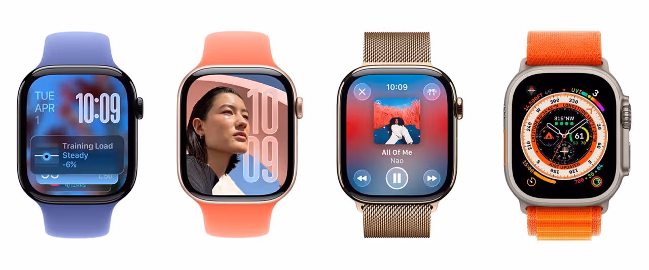Apple Watch Series and Ultra models showing new design and health features