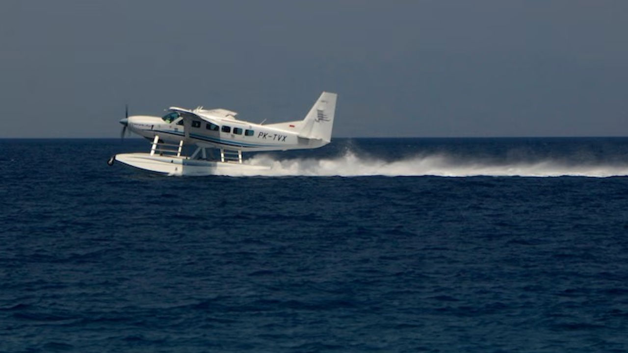 Seaplane at ganga haridwar barrage