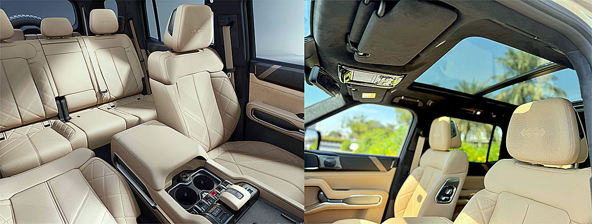 BYD Leopard 8 luxury seats with panoramic sunroof and spacious cabin