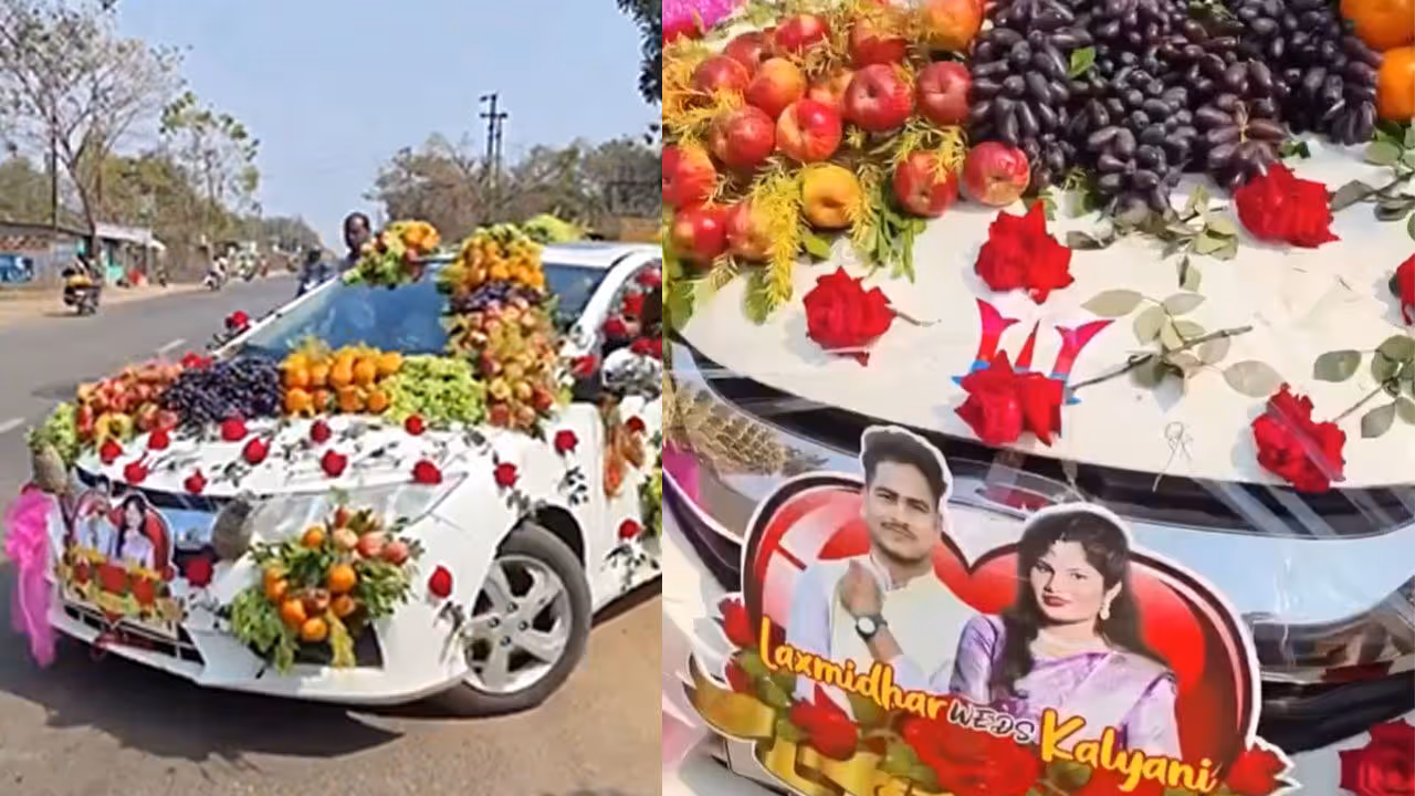 పెళ్లి కారు అలంకరణలో కొత్త ట్రెండ్.. !