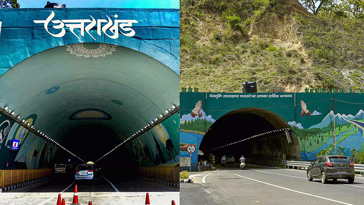 Tunnel road on Delhi Dehradun Expressway Uttarakhand