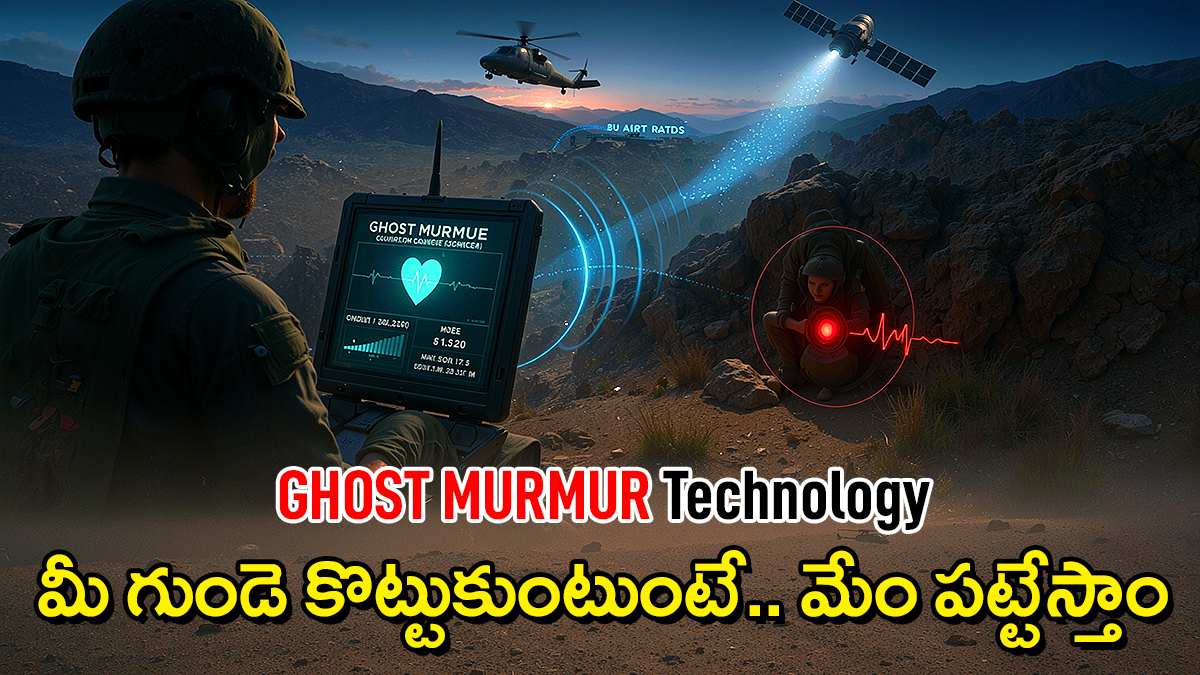 CIA Ghost Murmur technology detecting a hidden human heartbeat in a desert using advanced sensors