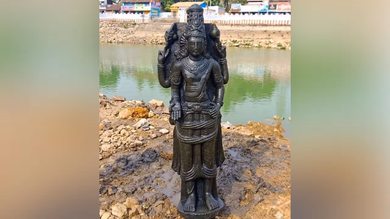 సుంచింద్రం కోనేటిలో వెలుగు చూసిన కాంస్య విగ్రహం