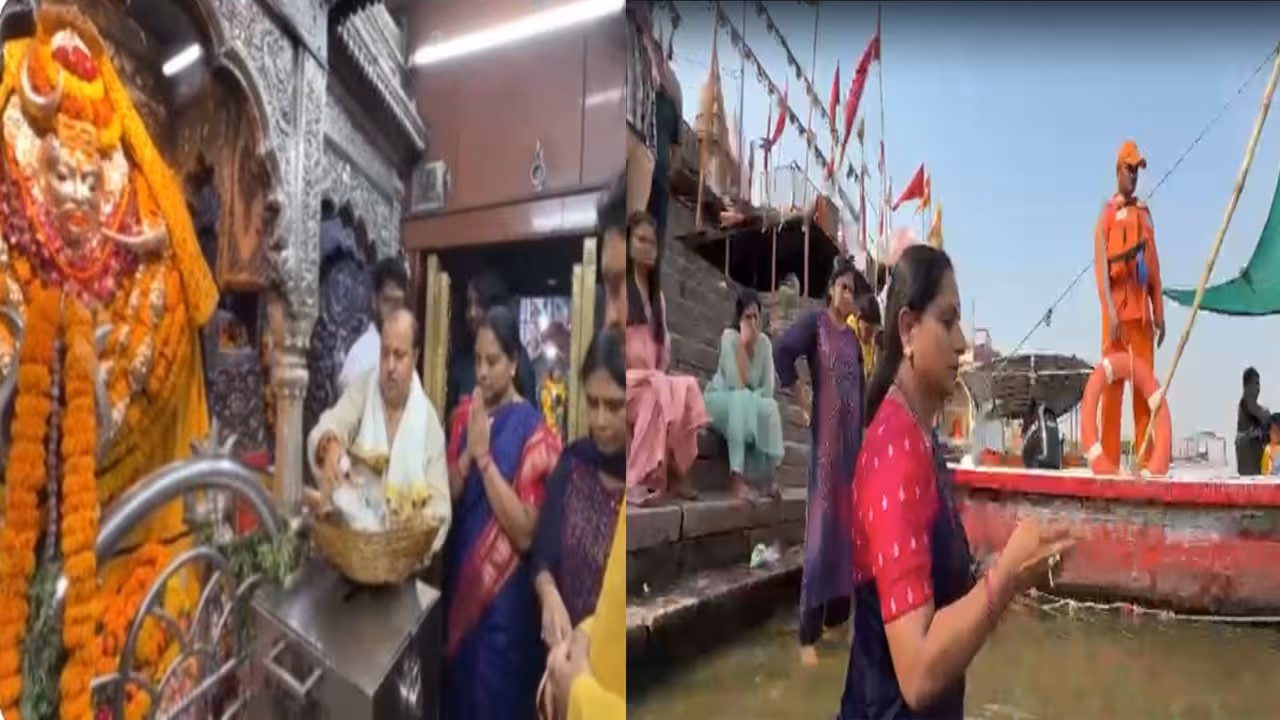 కొత్త పార్టీ సన్నాహాలు…కాశీలో కవిత పూజలు