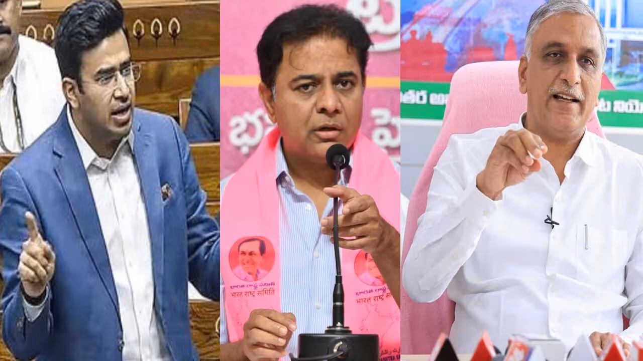 తెలంగాణ ఆత్మగౌరవాన్ని కించపరిచేలా తేజస్వీ వ్యాఖ్యలు : హరీశ్, కేటీఆర్ ఫైర్