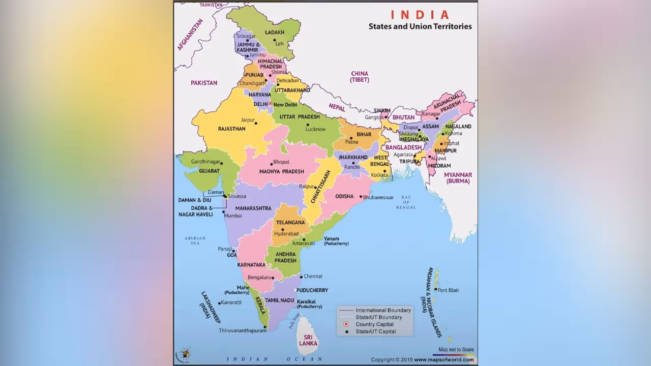 భారత దేశ అధికారిక పటంలో ఏపీ రాజధానిగా అమరావతి!