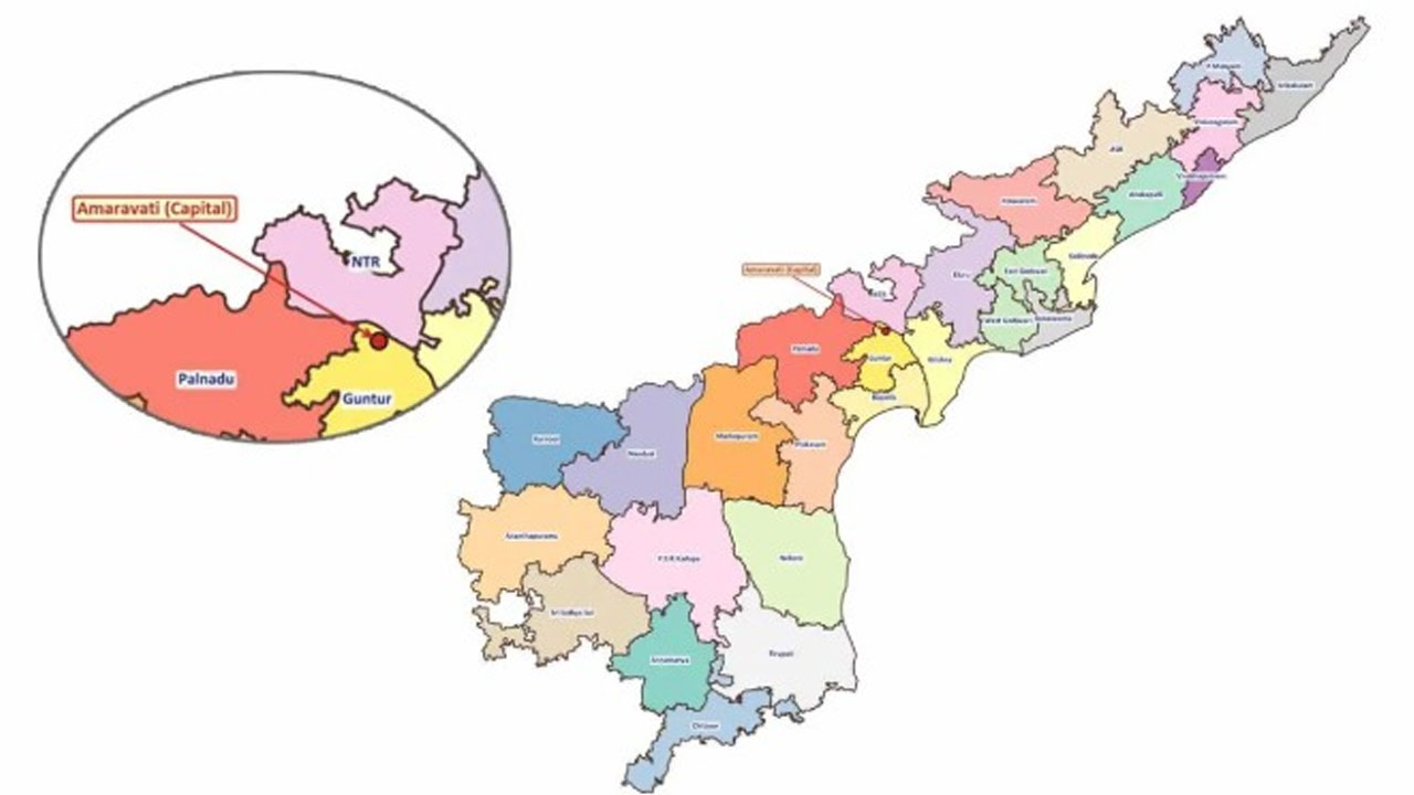 ఏపీ రాజధాని అమరావతి పేరుతో కొత్త మ్యాప్ !