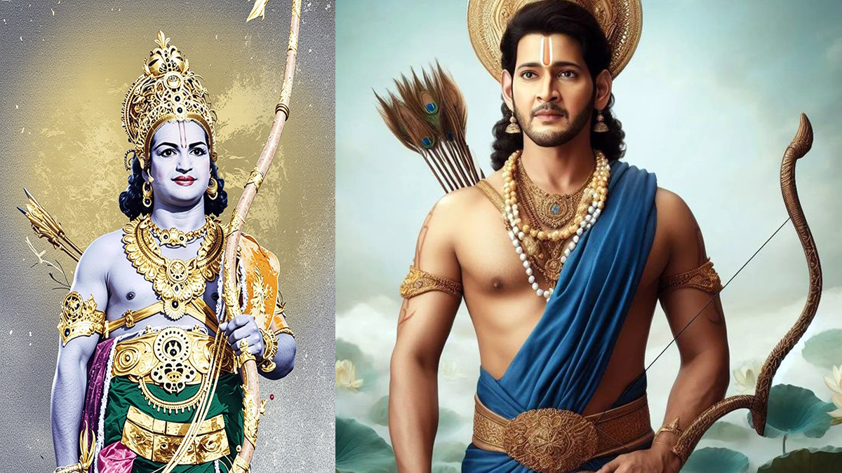 NTR as Lord Sri Rama classic portrayal vs Mahesh Babu as Lord Ram AI generated image