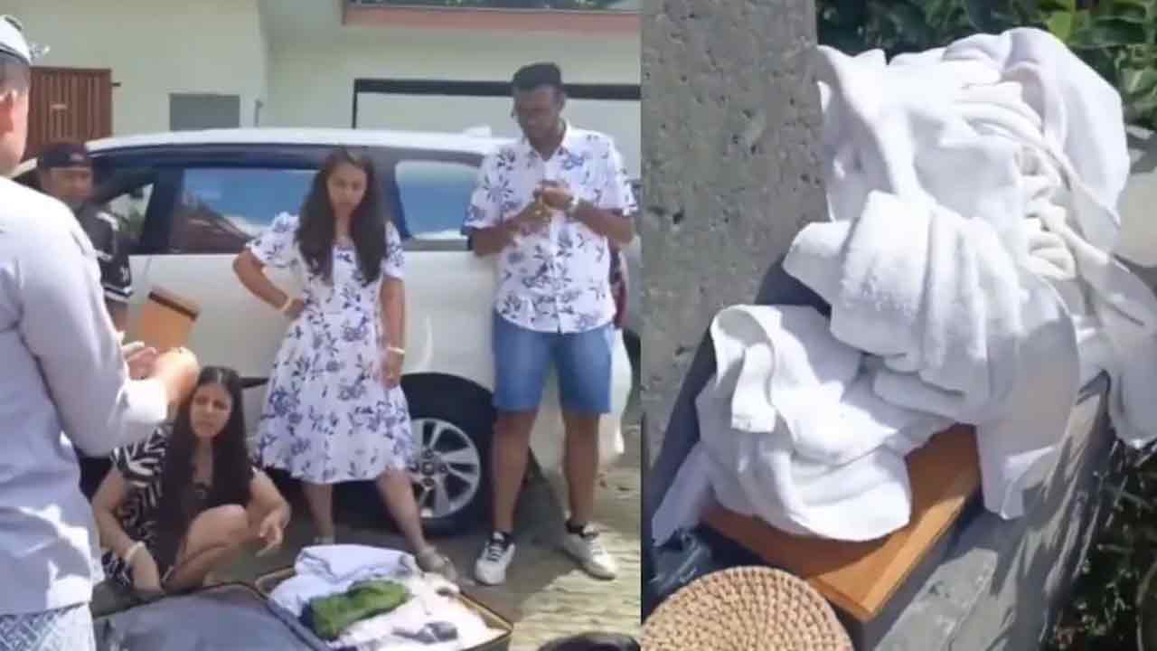 Viral Video | హోట‌ల్‌లో మూడు రోజులు బ‌స‌.. ట‌వ‌ల్స్, స్పూన్స్‌ను దొంగిలించిన టూరిస్టులు.. వీడియో