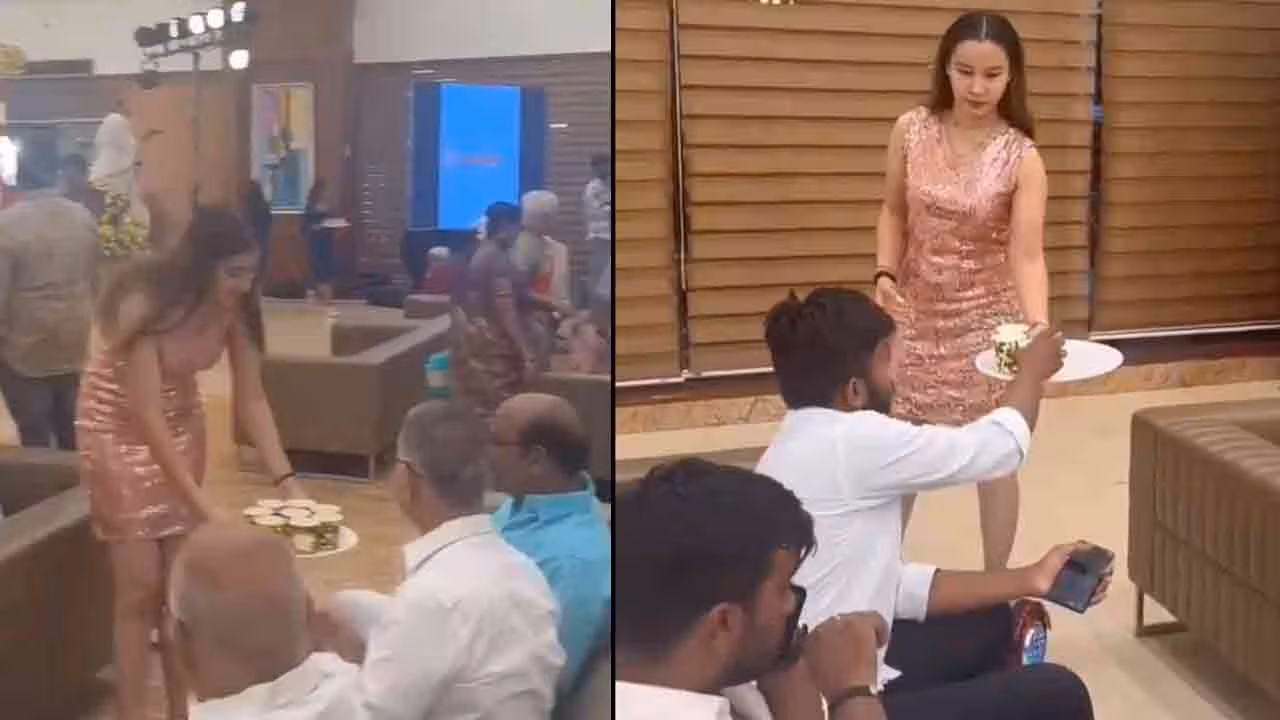 Viral Video | పెళ్లిలో ఇవేం అతిథి మర్యాదలు..! పొట్టి దుస్తుల్లో యువతులతో డ్రింక్స్ సర్వ్.. వీడియో వైరల్
