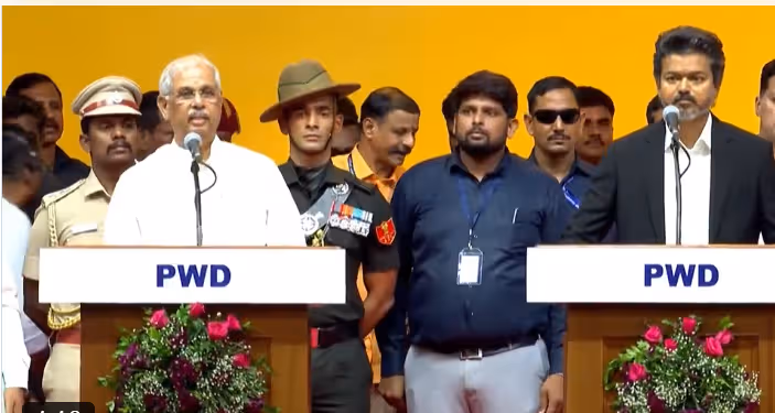 తమిళనాడు సీఎంగా చంద్రశేఖర్ జోసెఫ్ విజయ్ ప్రమాణం
